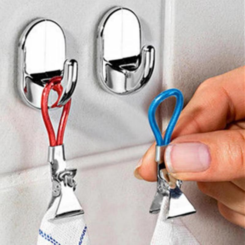5PCS Clothes Pegs Stainless Steel Clothespins Colorful Laundry Tea Towel Hanging Clips Loop Clothes Folder Bathroom Acssories