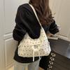 Casual Commuter Tote Bag Contrast Color Shoulder Crossbody Handbag