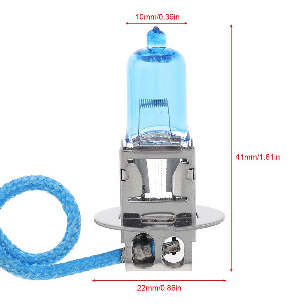 2pcs 12V 6000K White Light Super Bright Car Xenon Halogen Lamp Auto Front Headlight Fog Bulb