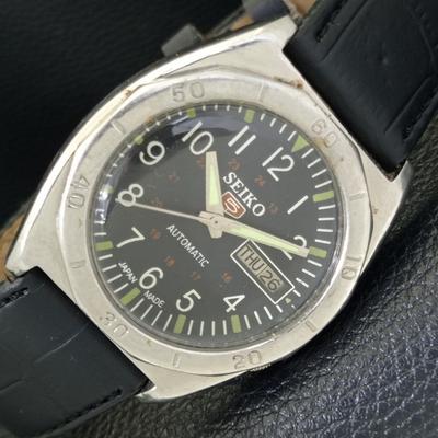ЯПОНИЯ ВИНТАЖ SEIKO 5 АВТОМАТИЧЕСКИЕ 7009A МУЖСКИЕ ЧАСЫ С ЦИФЕРБЛАТОМ СИНЕГО ЦВЕТА a701446-5