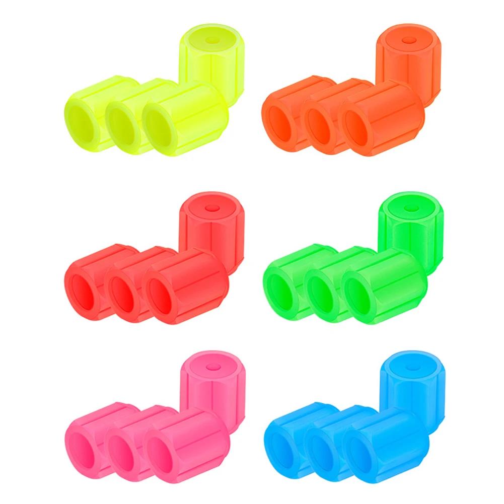 4PCS Universal Luminous Valve Cap Dust-proof Tires Wheel Hub Valve Glowing Tyre Stem Covers Applicable Car Motorcycle Bike Valve Stems 1