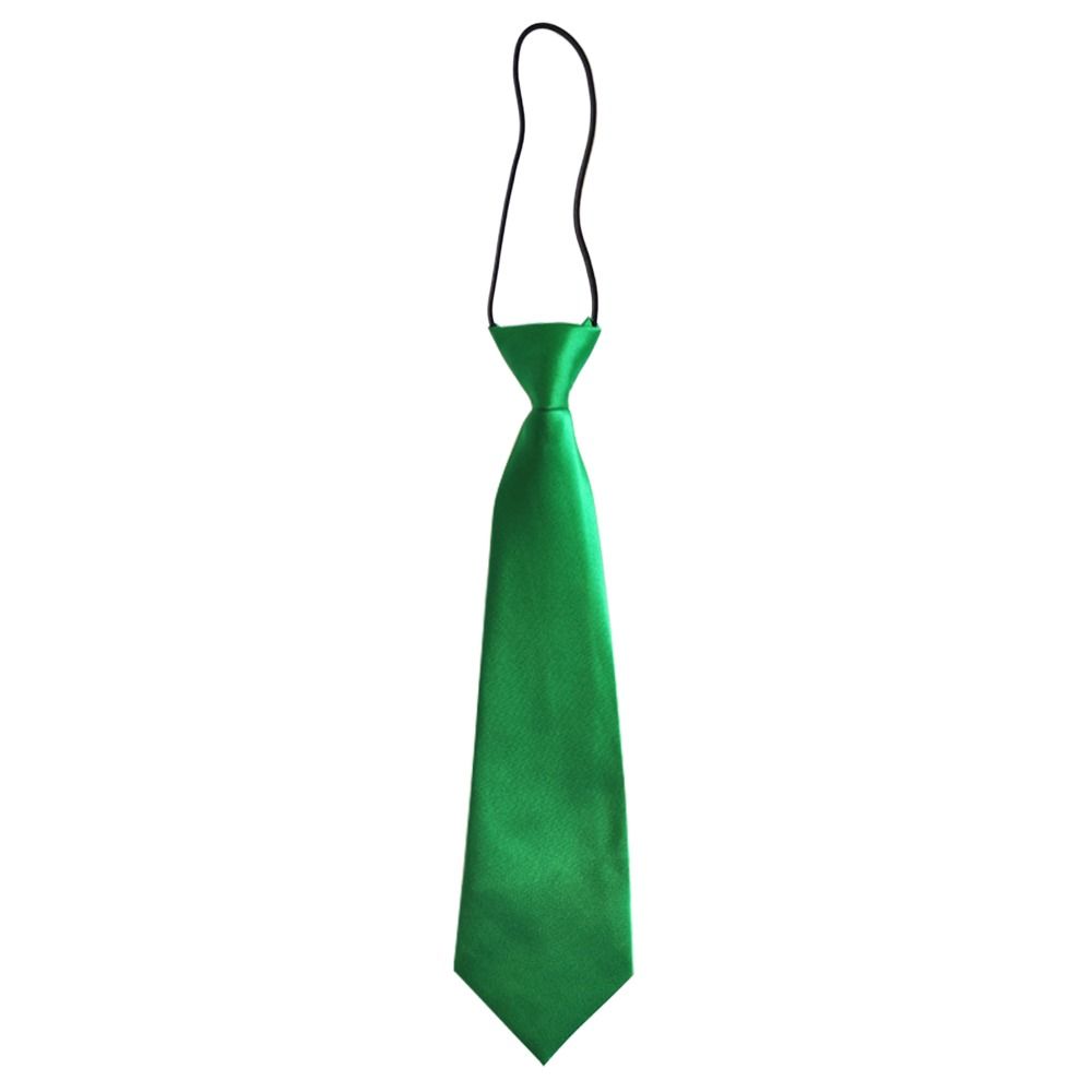 Short Style Cute Decoration Solid Color No Small Tie School Kids Tie Wedding Elastic Neck Tie