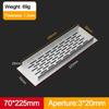 Крышка вентиляционной решетки из алюминиевого сплава, прямоугольные отверстия, декоративные элементы, крышка вентиляционной решетки, мебельная фурнитура