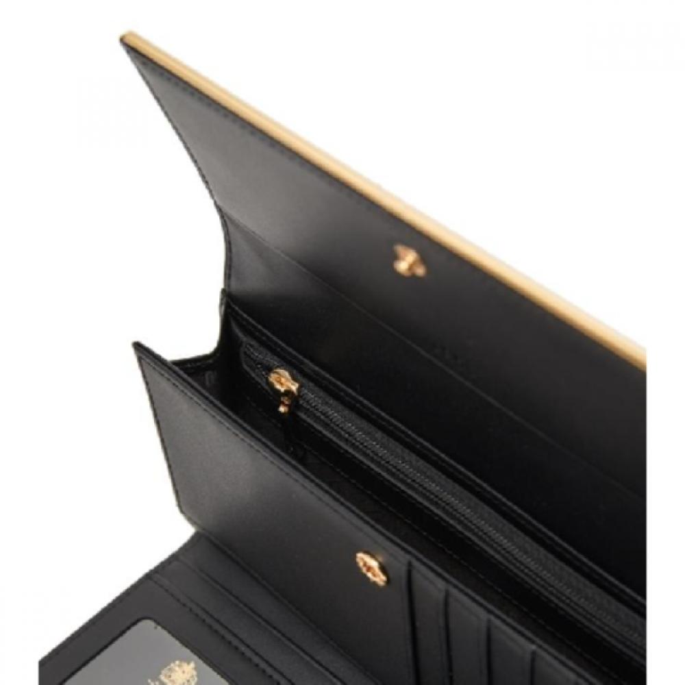 Daks Long Wallet Black Dd Embossed Leather Dcwa0f411bk