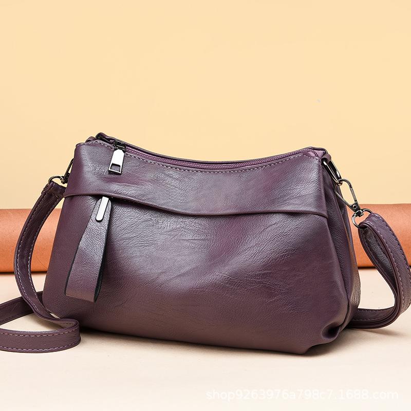 Новая зимняя сумка кроссбоди для среднего и пожилого возраста, из мягкой кожи, сумка на плечо для тещи, атмосферная