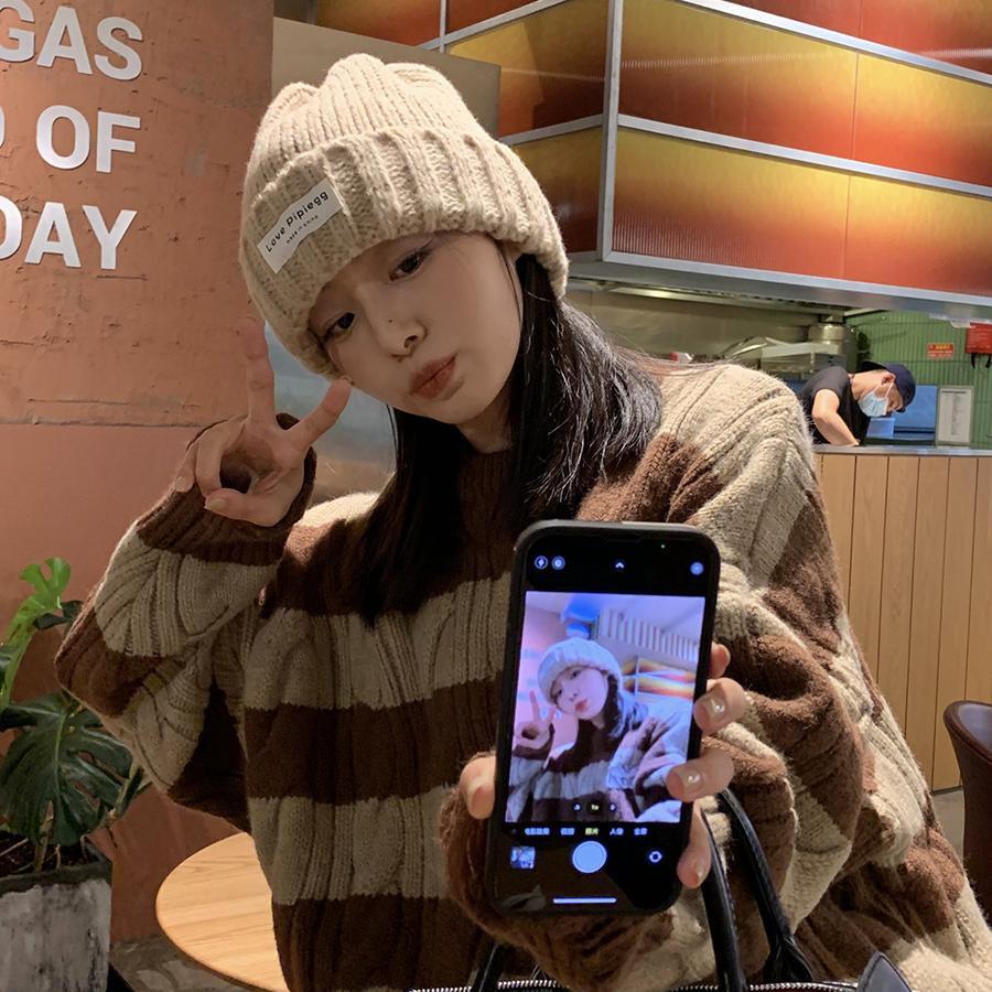 Stylish Fit Loose Winter Beanie Soft Cotton Yarn For Large Heads Warm And Cozy