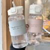 Student High-Value, High Temperature Resistant Water Cup with Straw, Japanese Style, Flip-Top, for Men and Women.