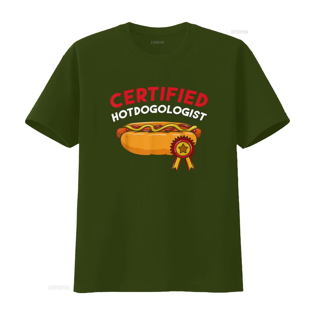 Certified Hotdogologist Hot Dog Hotdogs Sausage Frank Wiener T Shirt vintage Washed Soft Comfortable graphic