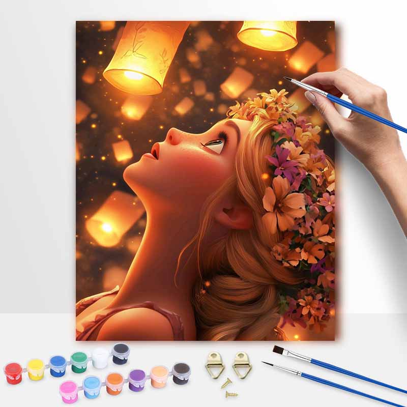 Disney Набор для рисования маслом по номерам «Рапунцель» ручной работы DIY декор для дома подарки, креативное искусство настенный декор для спальни гостиной картина