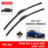 Автомобильные дворники с двойной резиной для BMW M3 3 серии E90 2005-2009 Передние щетки Резак Автомобильные детали Аксессуары Стеклоочистители Изнашиваемые детали