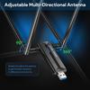 AX3000M USB  WiFi 6E Adapter 6GHz/5GHz/2.4GHz For PC Desktop Laptop,Wireless Networking Dongle With 5dBi Antennas