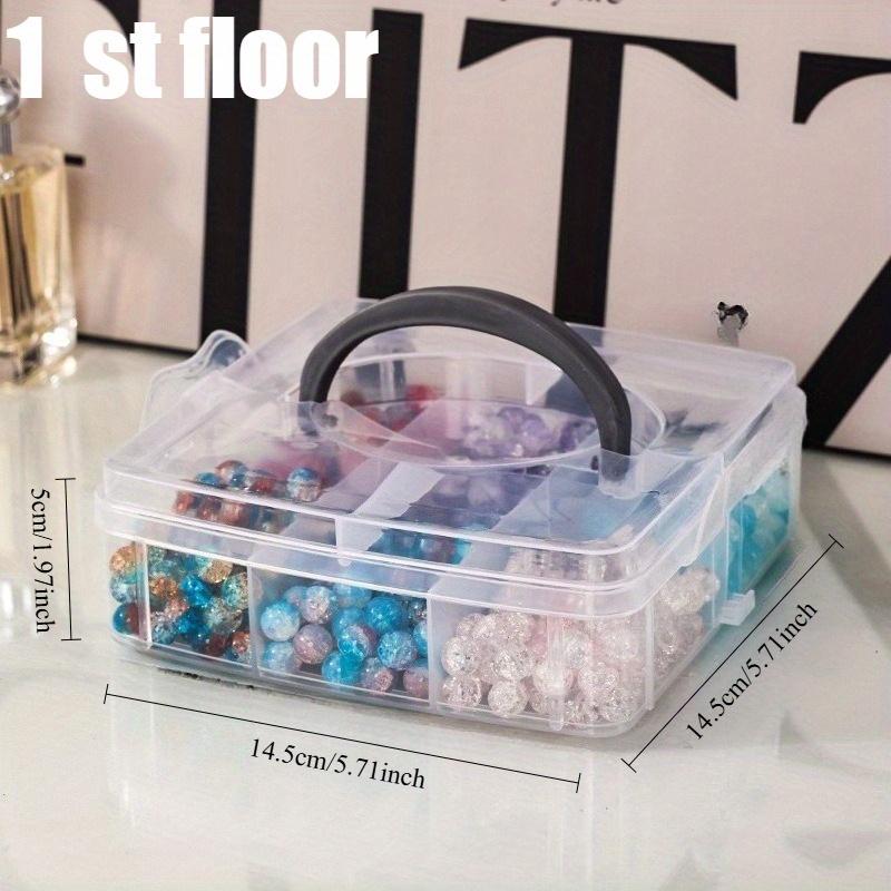 1 шт. коробка для хранения ювелирных изделий, серьги, серьги, коробка для хранения, многослойная прозрачная сетка, портативная многофункциональная коробка для хранения ювелирных изделий.