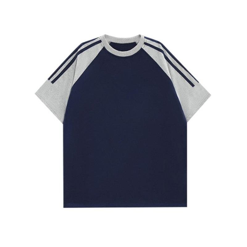 Футболка с короткими рукавами из чистого хлопка Solona с контрастным полосатым воротником и тремя полосками