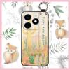 Soft Case Protective Phone Case For Infinix Smart8 Pro/Smart8 Plus/X6526/X6525B Kickstand Wristband Flower Anti-knock