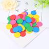 100 шт. круглые деревянные детали красочные диски обучающие инструменты студенты принадлежности для обучения математике для детей девочек (Смешанный цвет)
