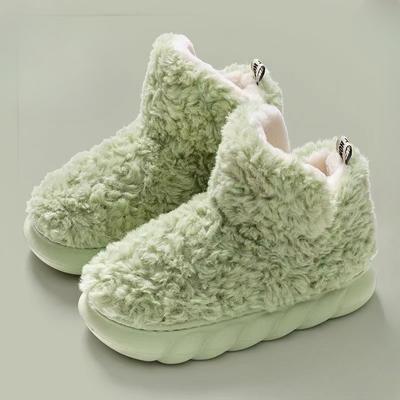 Модные женские туфли на плоской подошве, зимние новые замшевые туфли с круглым носком, на толстой подошве, износостойкие короткие ботинки