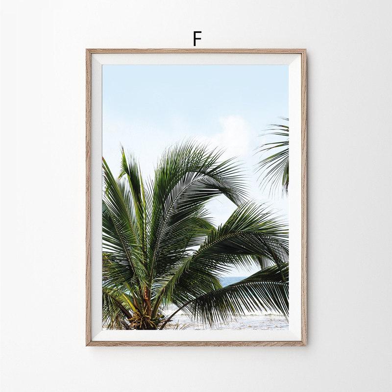 Пейзажи с пальмовым побережьем, холст, картины, декор для комнаты, настенные художественные постеры и принты, скандинавские настенные постеры для гостиной, фотографии Cuadros