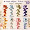 3D Figure Crochet Dragon Hanging Kit Fabric Tassel Knitting Spiral Dragon Craft Kit  Window Hang