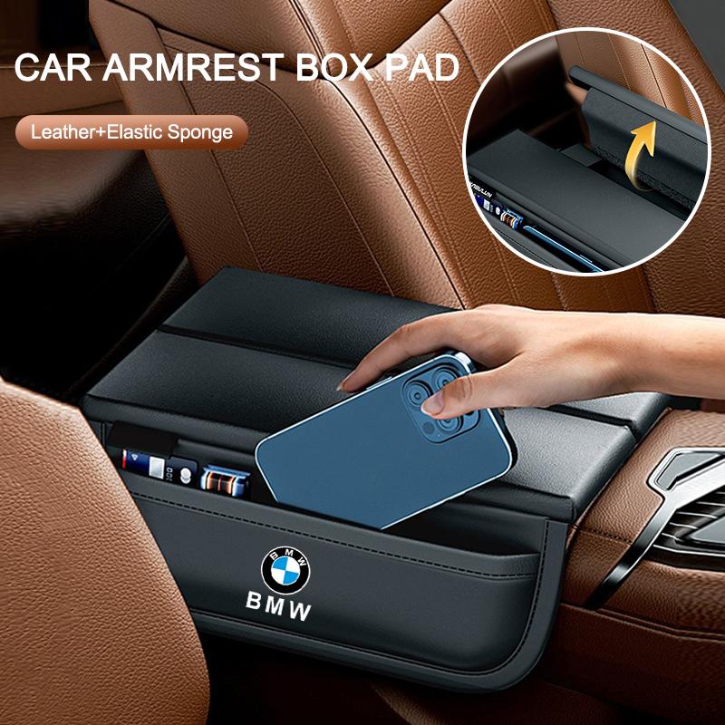 Car Armrest Storage Box Mat Arm Rest Protection Cushion For BMW X5 X6 F30 F34 F10 F20 G20 G30 F15 F16 1 3 5 7 Series Sticker AKI3