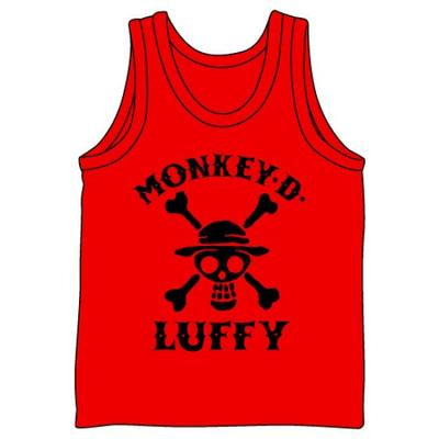 One Piece Luffy Майка Красный x Красный Размер L