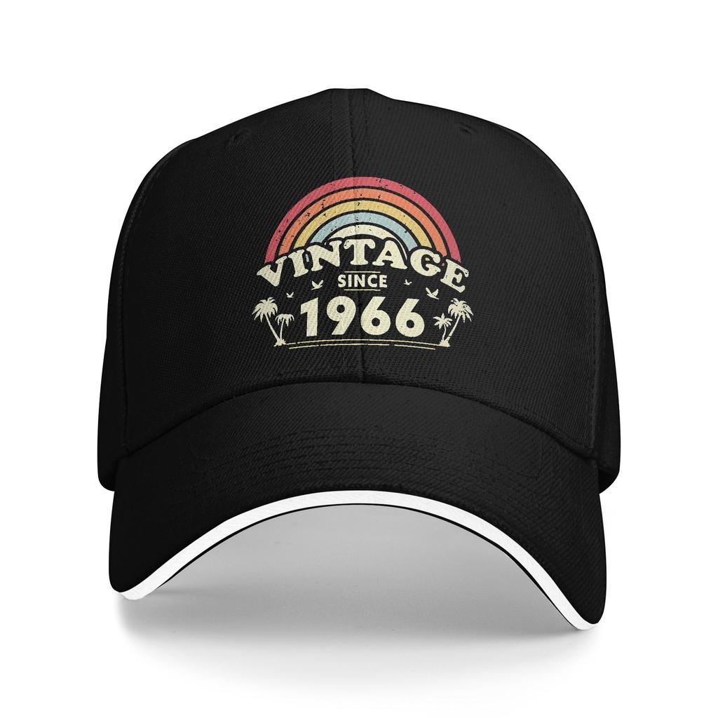 Born in 1966 vintage age 60 years old funny 60th birthday Merch Men Women Baseball Caps  Trucker Hat Fashion Formal Headwear
