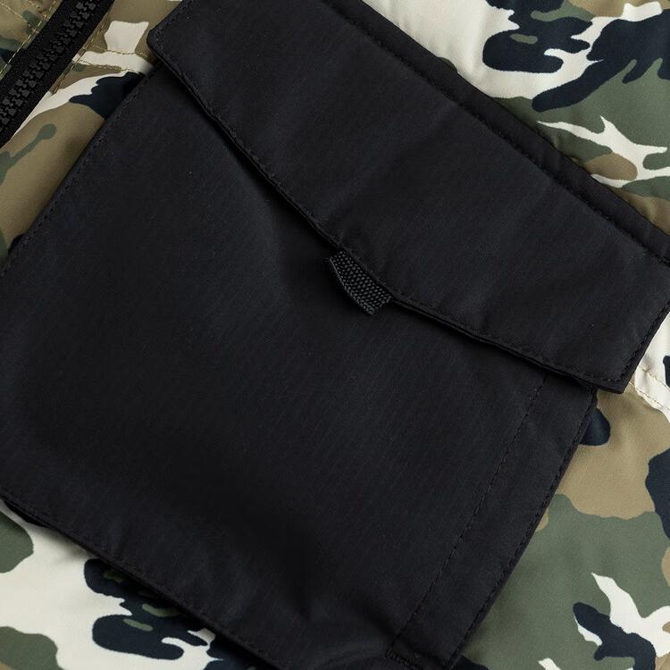 Jordan Пуховик с логотипом бренда, теплый, удобный, приятный для кожи, с длинным рукавом, камуфляжный зеленый, детские куртки JD2442034GS-002