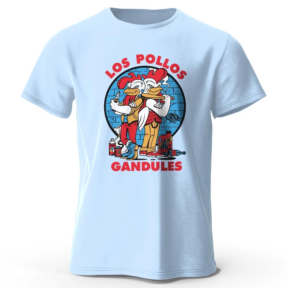 Los Pollos Gandules Printed Unisexs TShirt 100 Cotton Oversized Funny Graphic Tees for Unisex Summer Tops