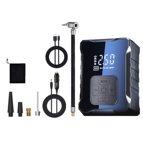 Портативный насос для накачивания шин с цифровым дисплеем и аккумулятором, портативный электрический воздушный компрессор