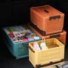 Large Capacity Foldable Storage Box With Lid Multifunction Organizer Toy Box Student Dormitory Plastic Storage Case