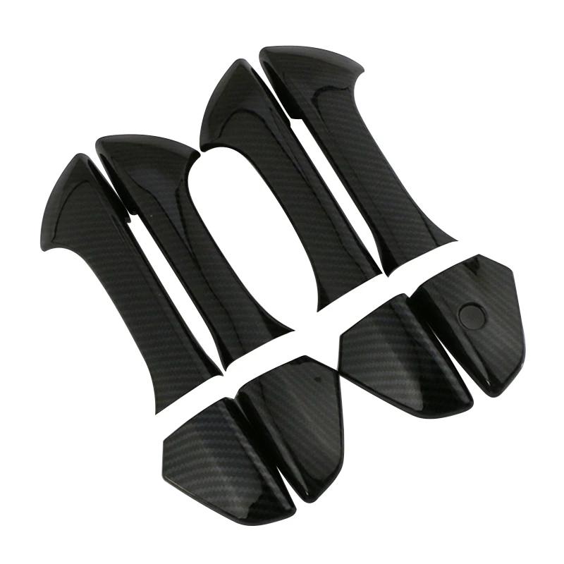 Для Honda Accord Sedan 2008 2009 2010 2011 2012 автомобильная карбоновая черная внешняя дверная ручка накладка отделка 8 шт автостайлинг детали