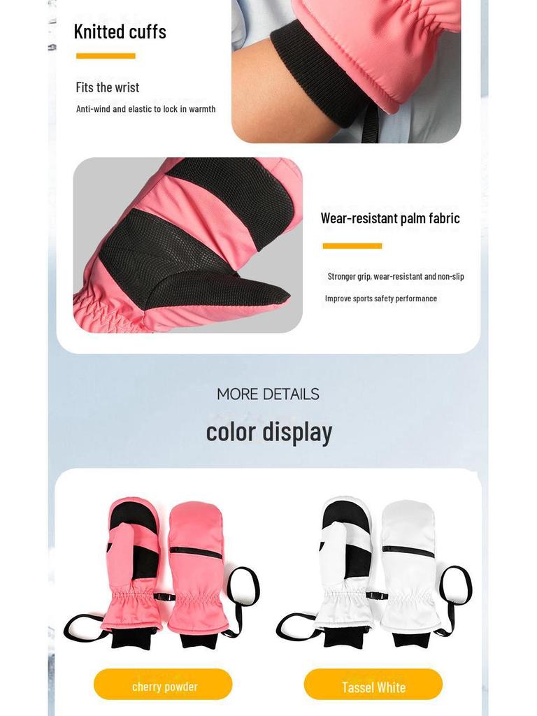 Waterproof Warm Ski Gloves for Men & Women - Winter Outdoor Mountaineering & Cold-Proof Gear
