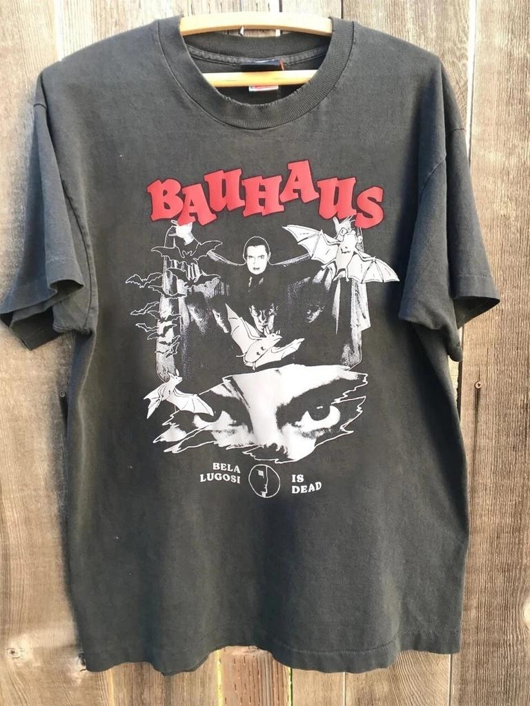Rare Bauhaus Bela Lugosi Is Dead Charcoal Short sleeve Unisex T shirt Vtg