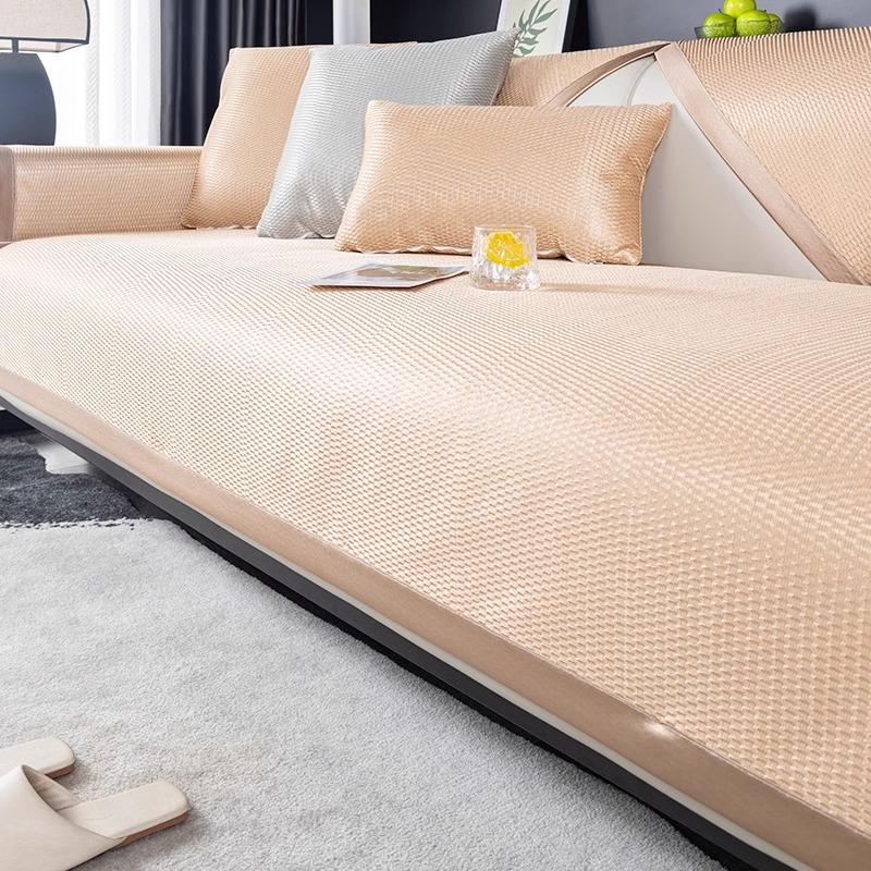Ice Silk Sofa Cushion, Non-Slip, Advanced Sense, Summer Mat Cushion, Simple Summer Sofa Cover, Armrest Cover Cloth Towel