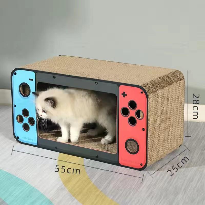 Забавный кошачий домик, большая когтеточка для кошек, винтажное ТВ-радио, кошачья когтеточка, кровать, игрушка для кошек, когтеточка, домашняя игрушка для кошек