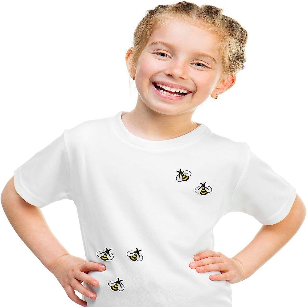 Non-woven Fabric Bee Embroidered Patches Applique Bee Fabric Iron-on Bags