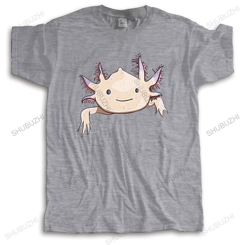 New Cotton Tees Fashion Tshirt Axolotl Friend Funny Cartoon Animal Print Unisex Summer Teeshirt Loose Cool Top Printing Tees