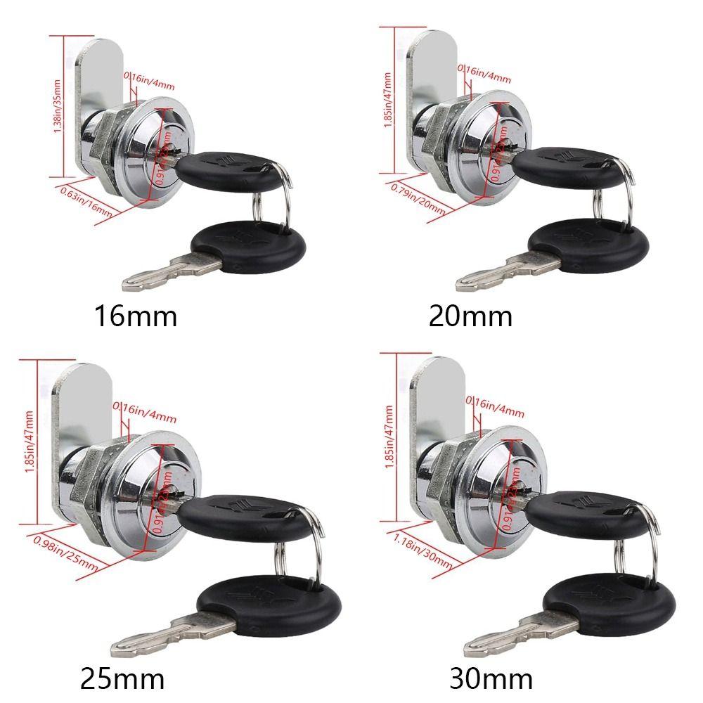1Pcs Cabinet Door Drawer With 2 Plastic Keys Furniture Hardware Pannlart Locker Padlock