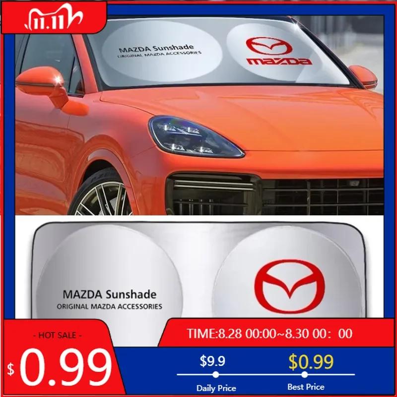 2025 Hot Car Windshield Sunshade Sun Protection Cloth Cover for Mazda 3 CX5 MX3 MX5 RX8 RX7 MX3 MX5 CX9 CX7 Atenza Axela Protege