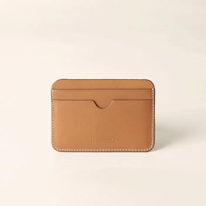 Итальянский кошелек-визитница Vegetable Pebble Цвет: Карамель (Подарочная упаковка)