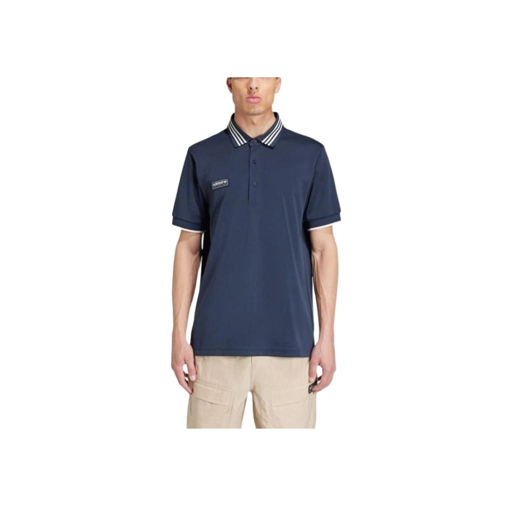Adidas Рубашка поло с коротким рукавом Night Navy Мужская уличная одежда IM8918