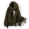 100 Pure Wool Scarves Women's Winter High-end Cashmere Oversized Shawl Gift
