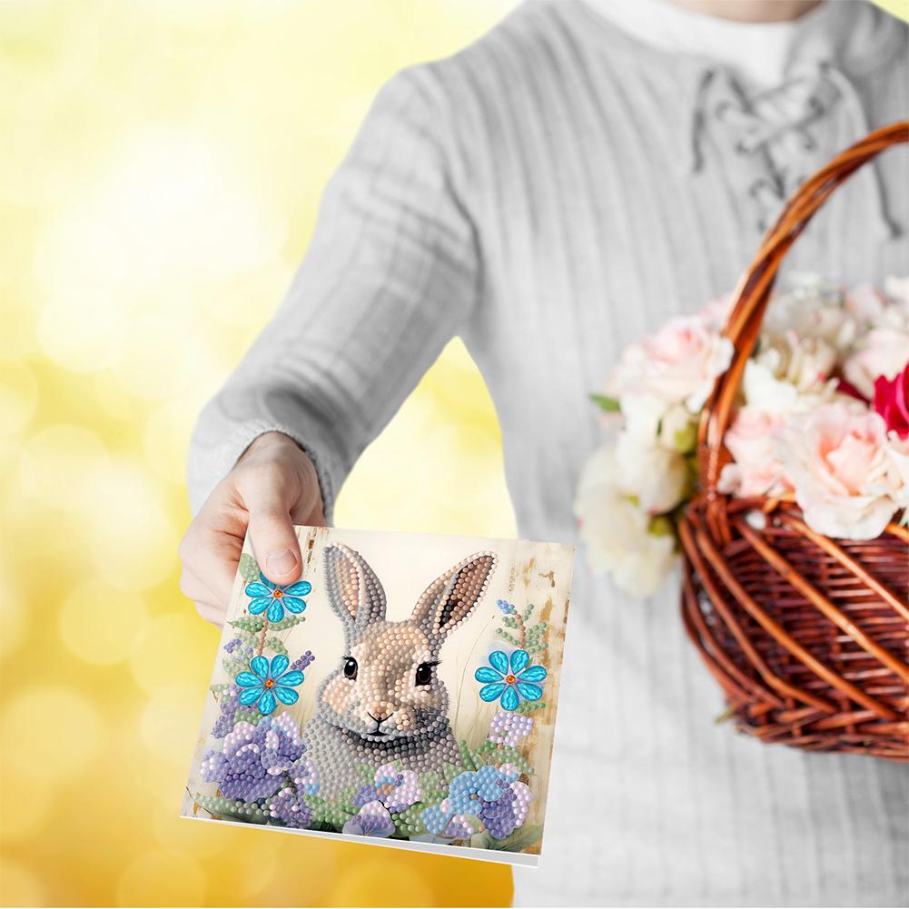 6/8pcs DIY Diamond Painting Greeting Card Set Animal Theme Rhinestone Diamond Art Mosaic Postcards Congratulations Cards & Gifts