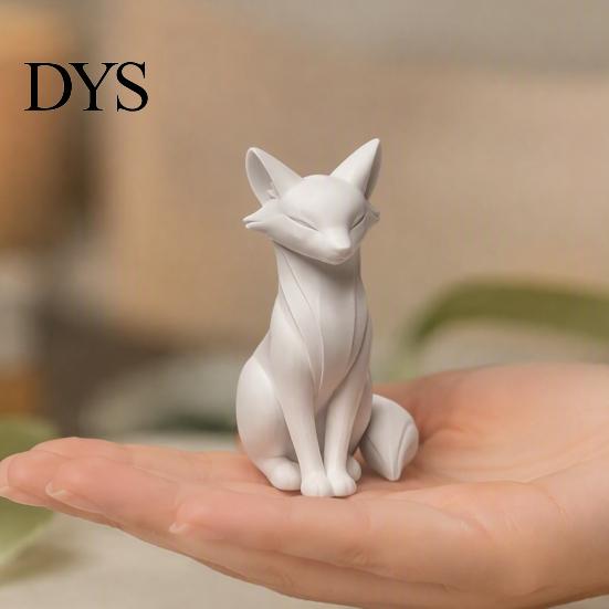 Минималистичная скульптура лисы, 3D-печатная скульптура, элегантная фигурка, матовые современные художественные элементы для интерьера, настольное украшение для гостиной, прихожей