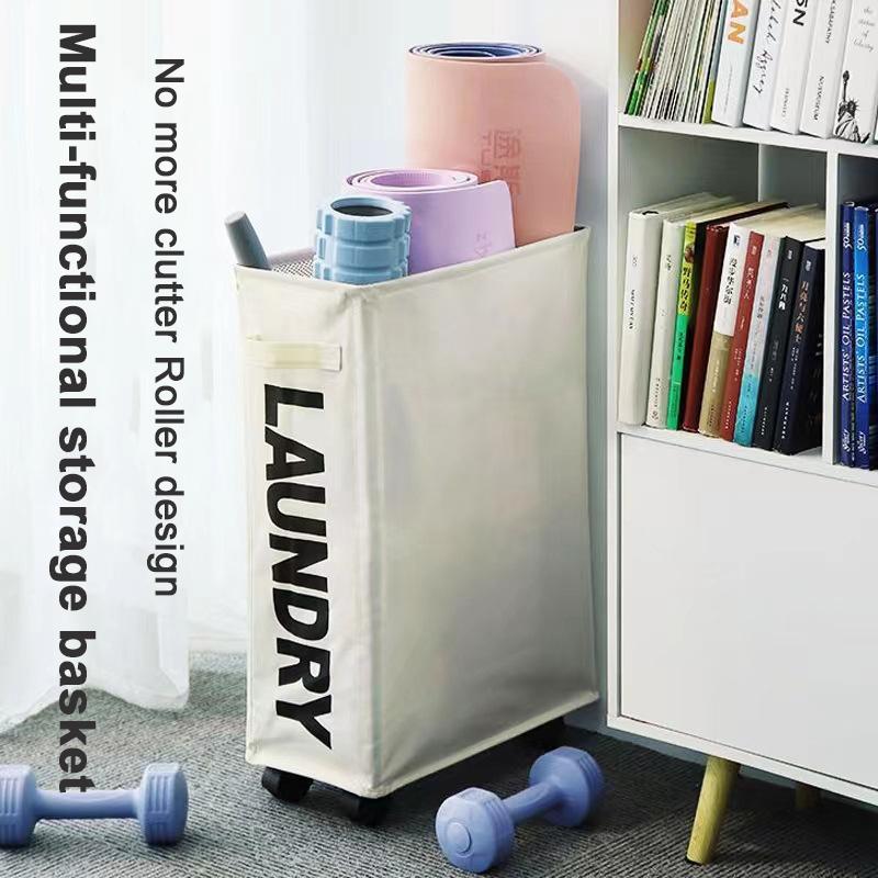 Складная корзина для белья, корзина для грязного белья, органайзер для одежды, корзина для хранения вещей для йоги, коробка для домашнего ассортимента с колесами, корзина для белья