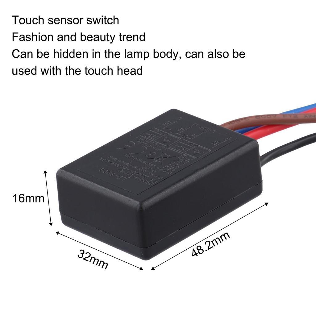 LD 600S EU Сенсорный диммер 0 3A/0 8A Номинальный ток Черный цвет ПВХ+Медь Материал Одобрено TUV/EMC/CE/SAA