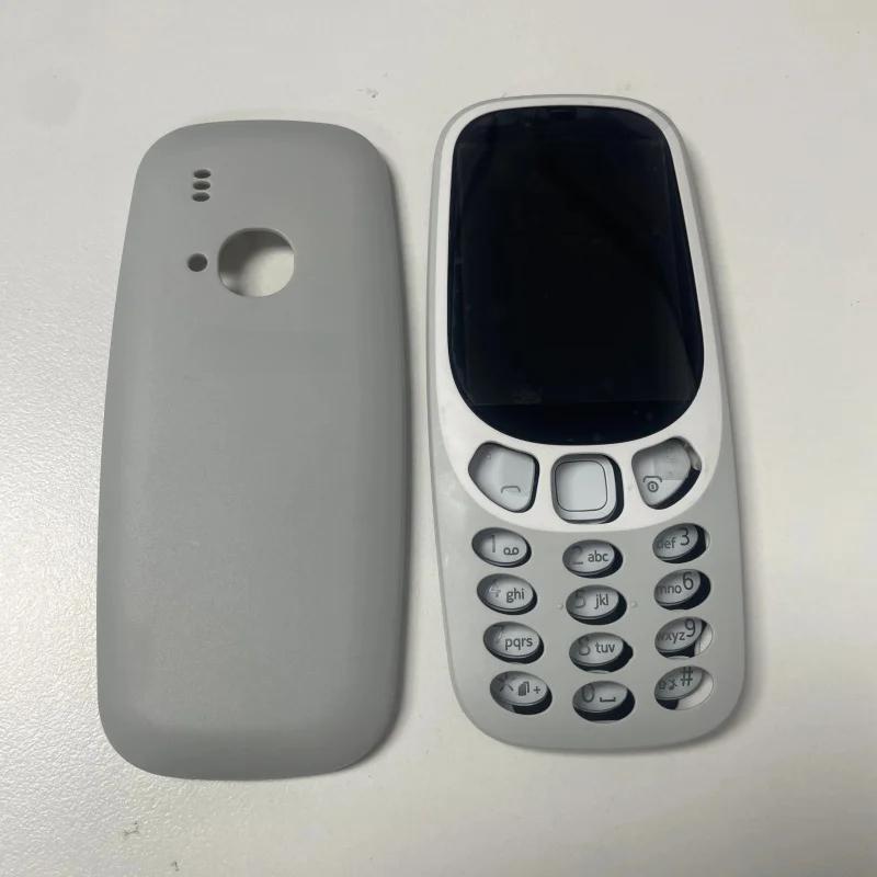 Полный корпус для Nokia 3310 (Версия 2G) Рамка дисплея Аккумулятор Корпус задней крышки с английской клавиатурой