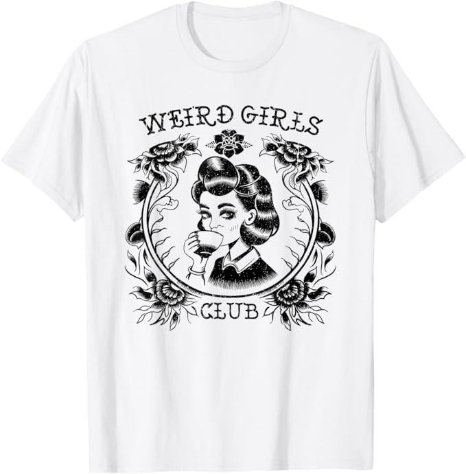 Weird Girls Club Retro Gothic Floral Alt Girl T-Shirt