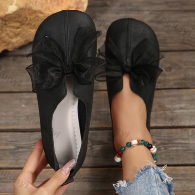 Мода 2025 Новые женские туфли с круглым носком в стиле ретро, на мягкой подошве, с бантом, туфли Мэри Джейн, модные, большого размера, удобные повседневные туфли