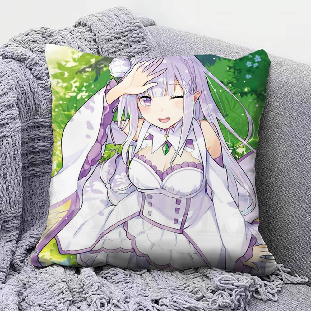Re zero infinity Эмилия Милая Аниме Девушка Наволочки Домашние Подушки для Дивана и Декоративные На заказ