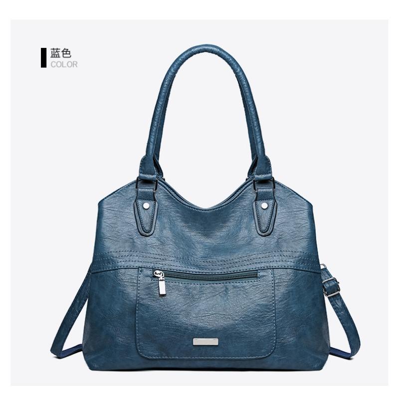 Женская сумка на одно плечо, новая, большой вместимости, из мягкой кожи, повседневная, модная сумка-мессенджер